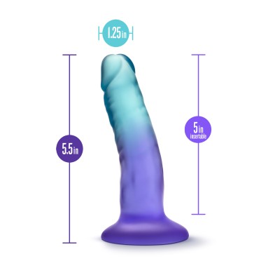 B YOURS MORNING DEW 5 INCH DILDO SAPPHIRE